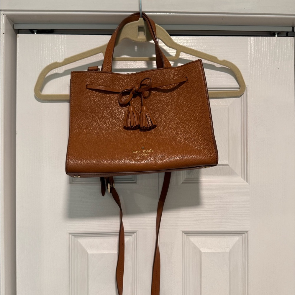Kate Spade Tan Satchel with Bow Detail